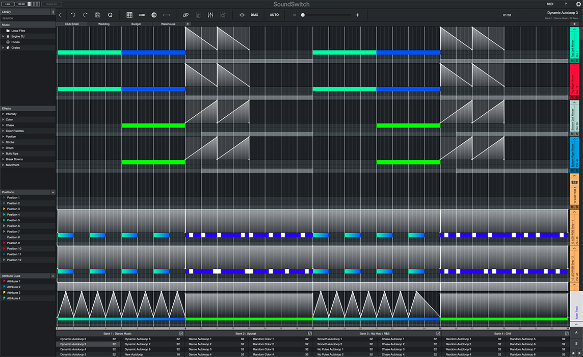 SoundSwitch Autoloops feature for Automated lighting control