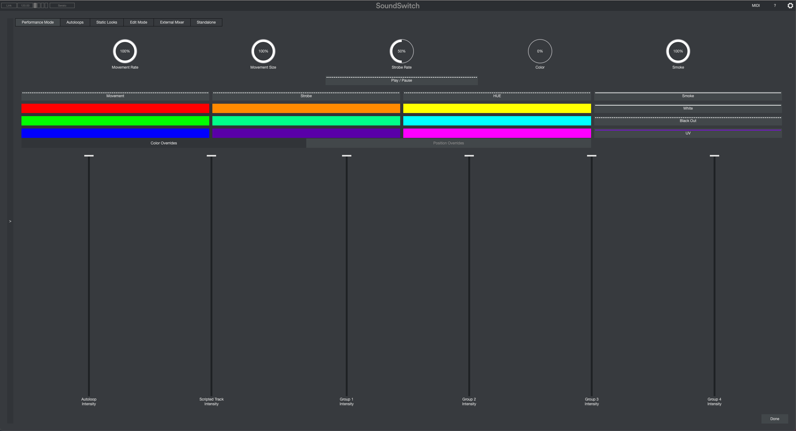 SoundSwitch DMX Lighting Control Software MIDI Override and Philips HUE 