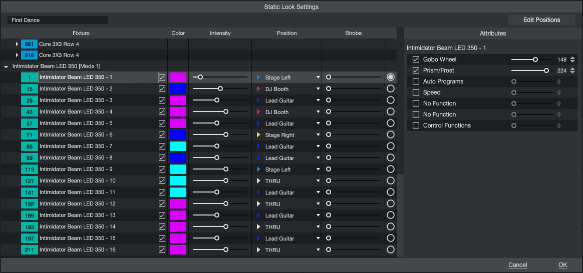 SoundSwitch DMX Lighting Control Software Static Looks Feature